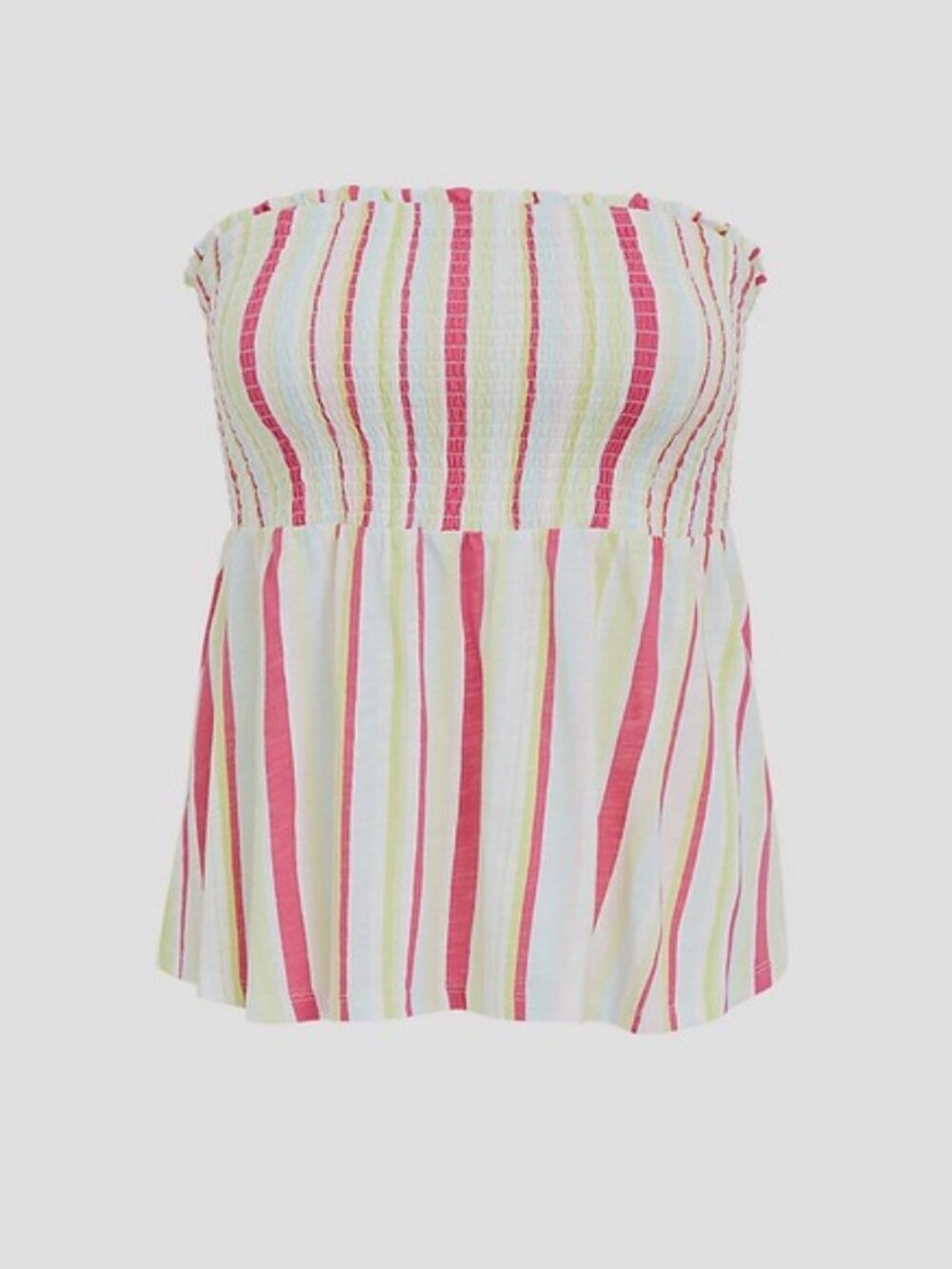 Torrid Multi Stripe Smocked Babydoll Tube Top - Picture 3 of 8